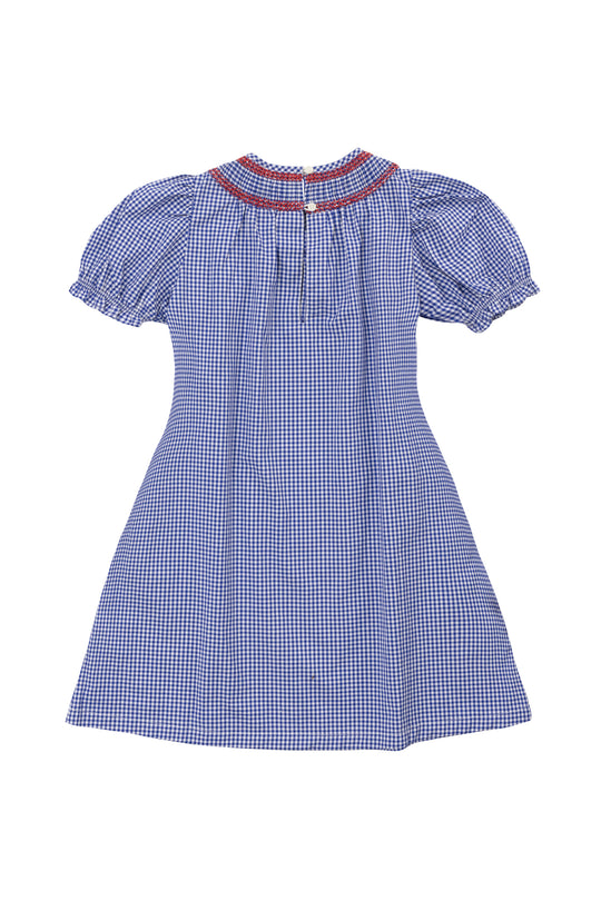 Mini Martha Dress in Blue Gingham