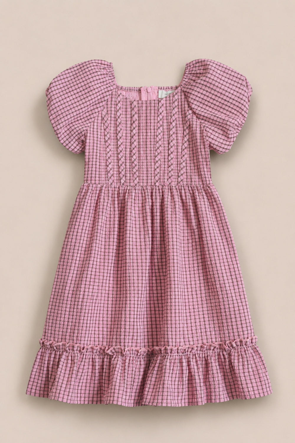 Mini Monica Dress in Pink & Brown Gingham – Ivy City Co