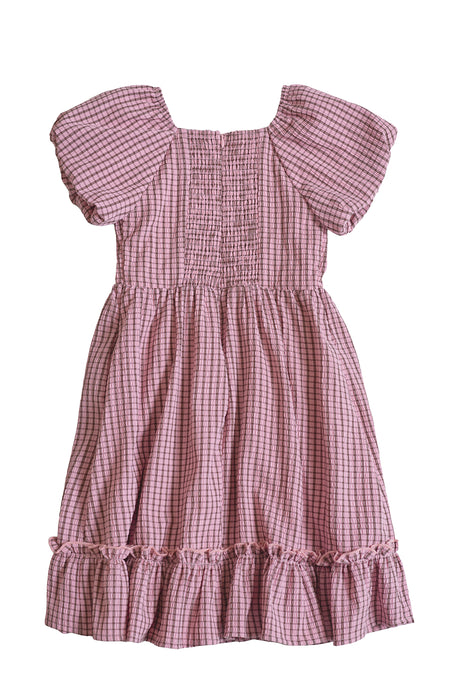 Mini Monica Dress in Pink & Brown Gingham