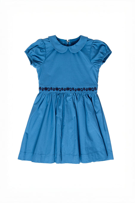 Blue Dress against a white background