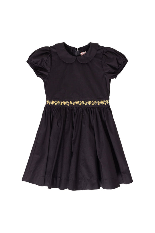 black dress against a white background