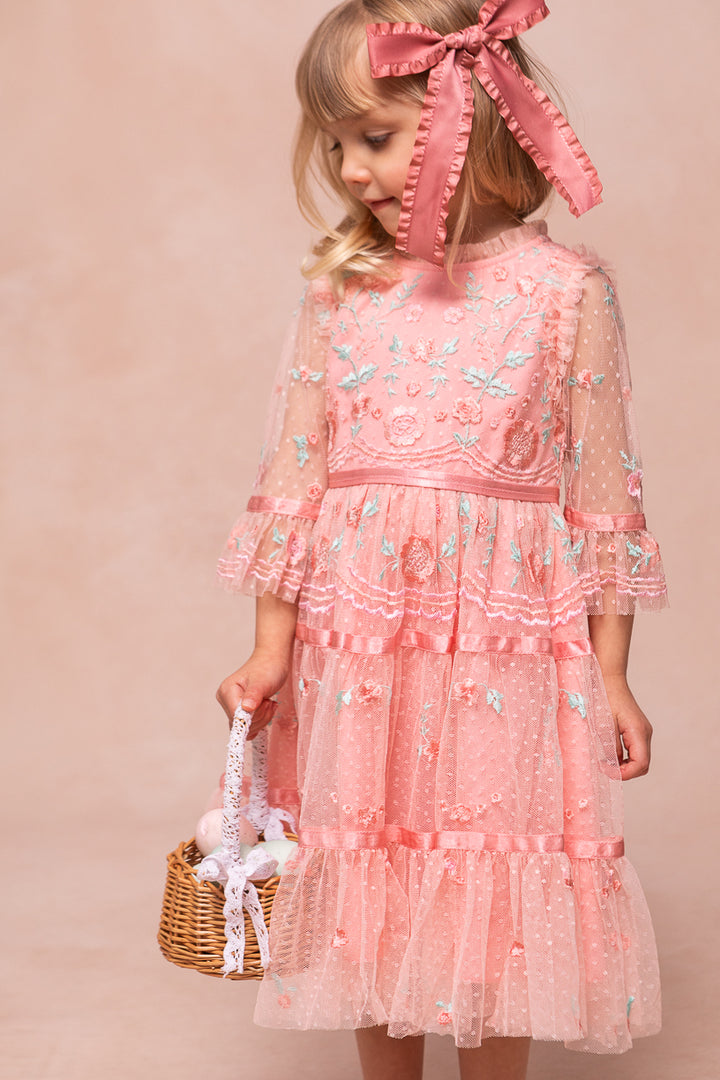 Mini Once Upon a Spring Dress in Pink