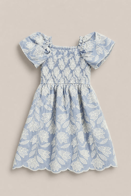 Mini Ophelia Dress in Mosaic Embroidery Mini Ophelia Dress in Mosaic Embroidery