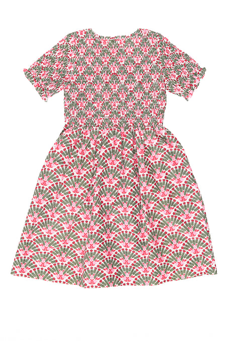Floral patterned dress on a white background
