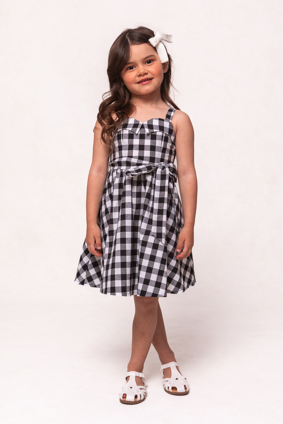 Mini Patty Dress in Black Gingham