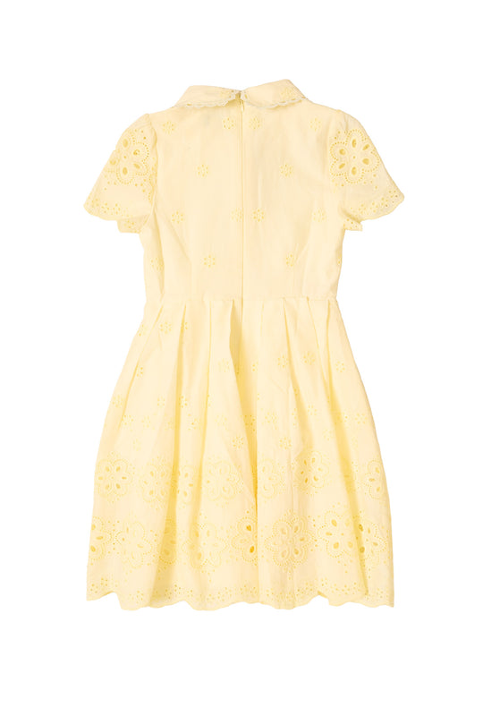 Mini Penny Dress in Butter Yellow Eyelet