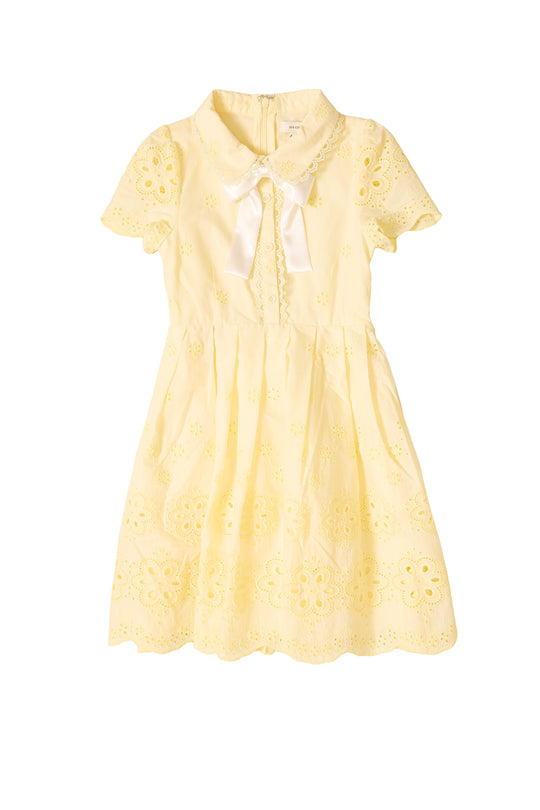 Mini Penny Dress in Butter Yellow Eyelet 13/14 Mini Penny Dress in Butter Yellow Eyelet 13/14
