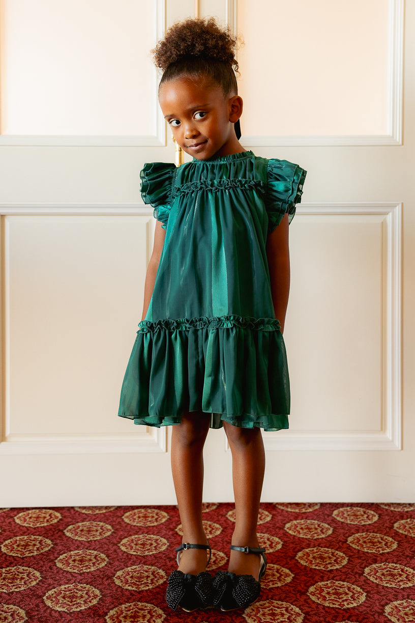 peridot green dress Mini in 4/5 Cut Out Halter Satin Color:Morning Mist Luxury fabric Shes the perfect dress