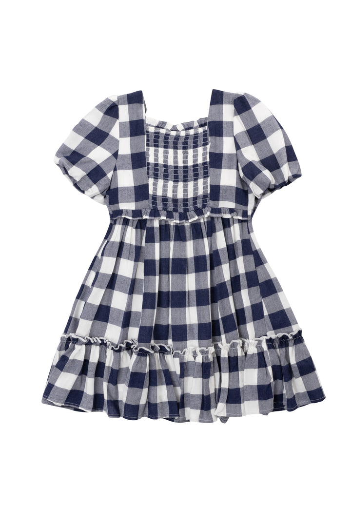 Mini Picnic Dress in Navy Gingham - FINAL SALE