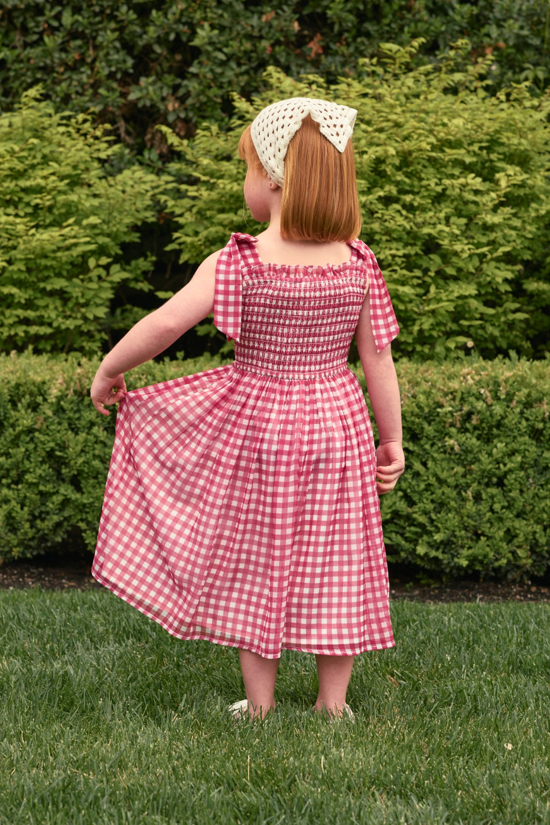 Mini Rayna Dress in Red Gingham 3T