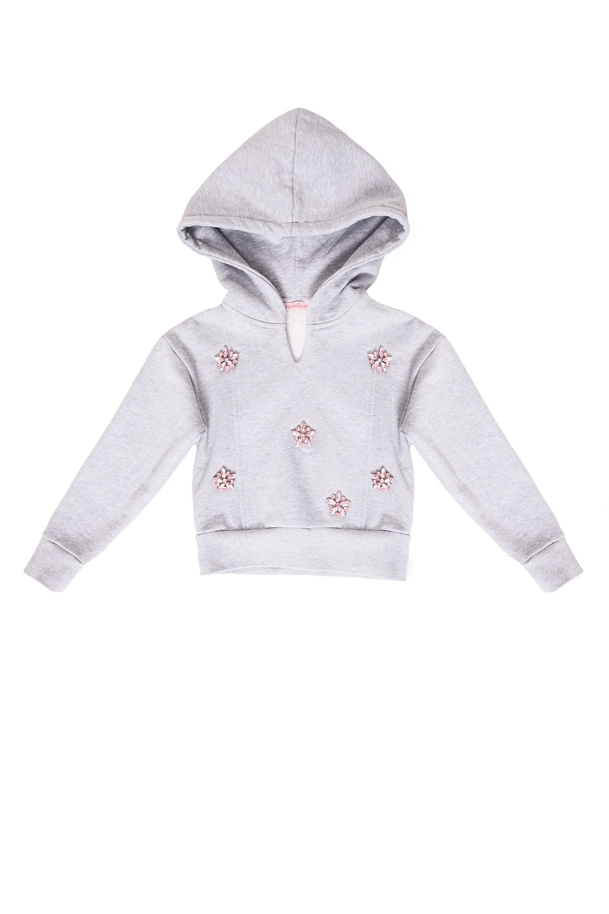 grey hoodie against a white background