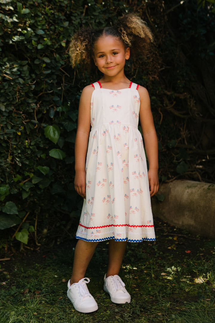 Mini Star Spangled Dress in White