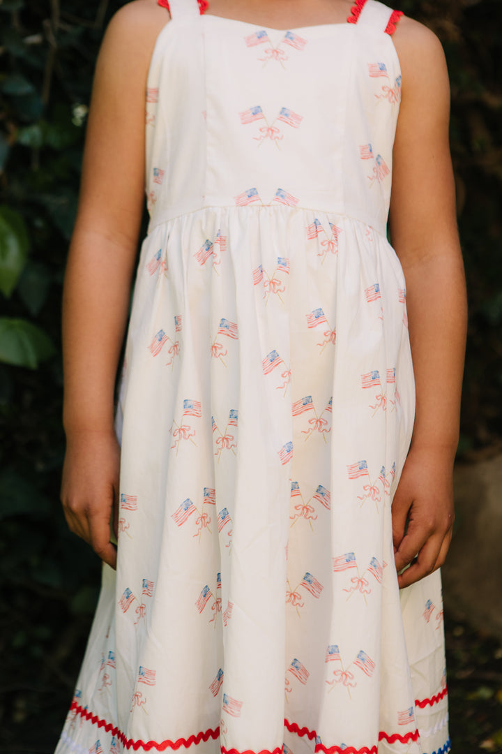 Mini Star Spangled Dress in White