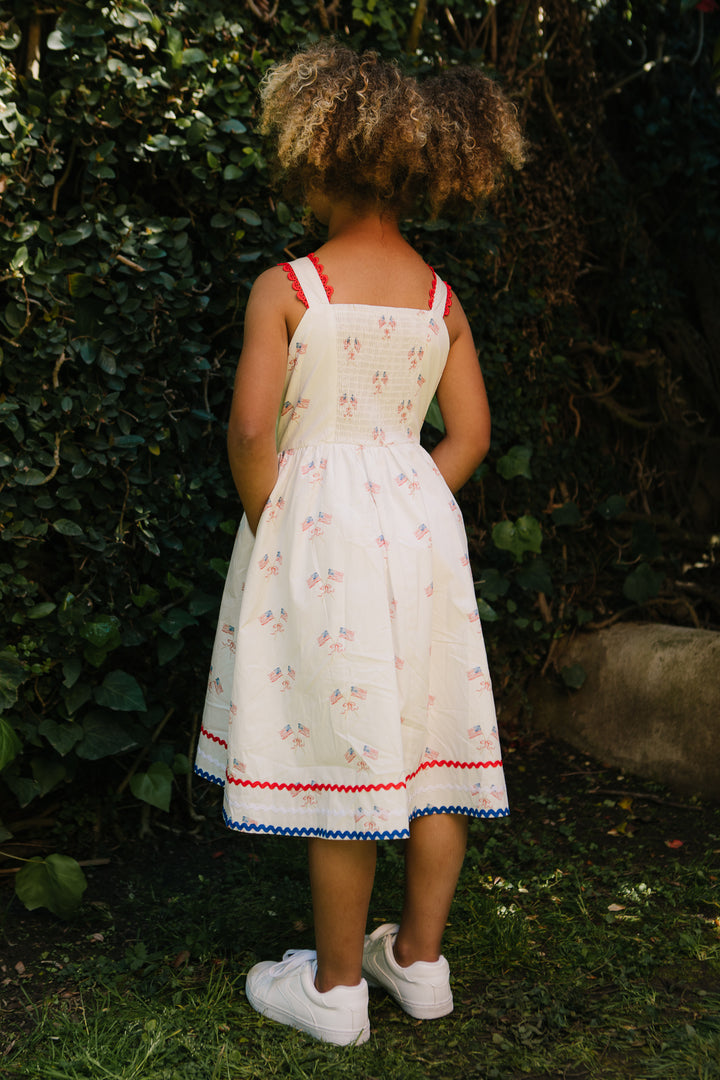 Mini Star Spangled Dress in White
