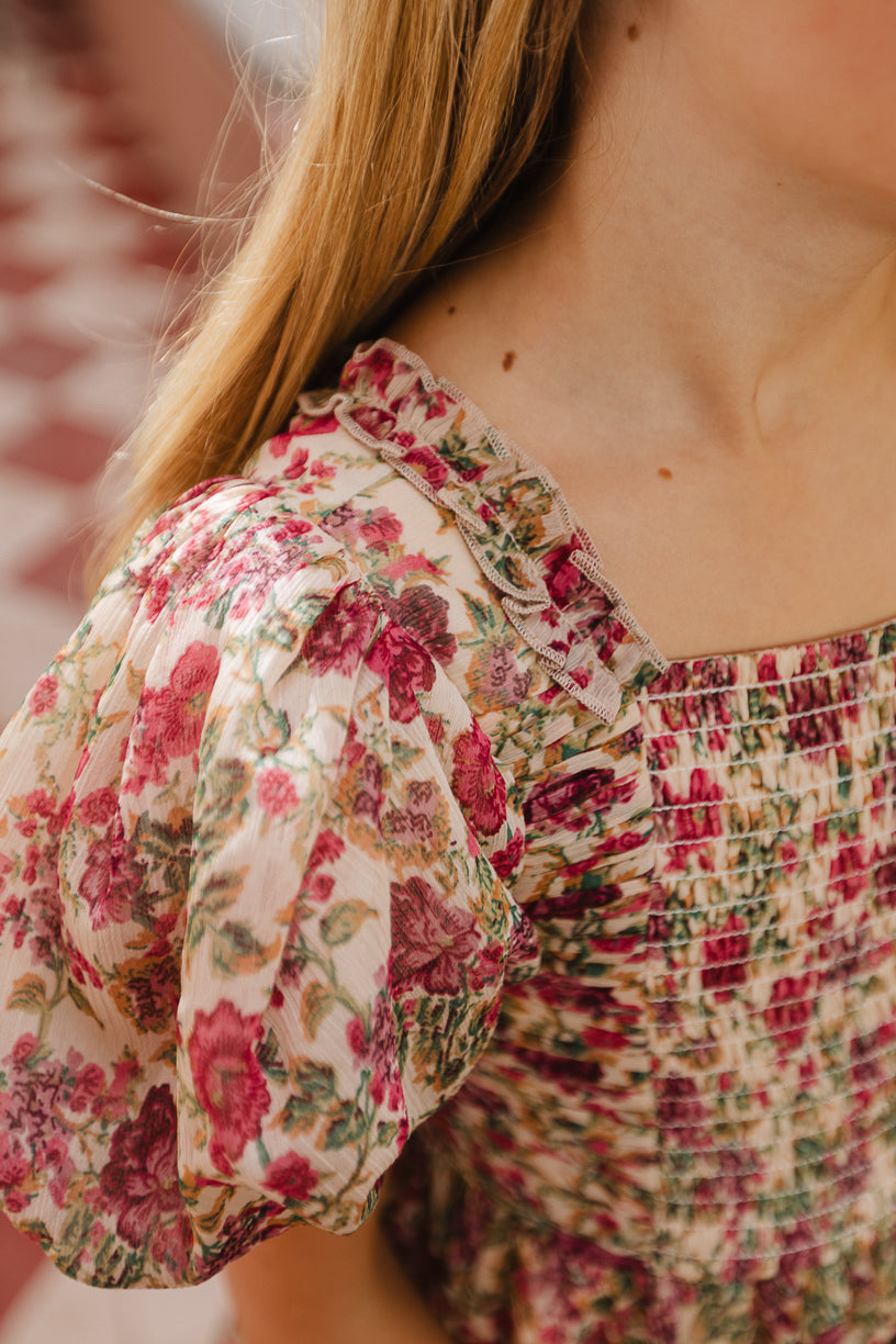 Mini Stephanie Dress in Purple Floral