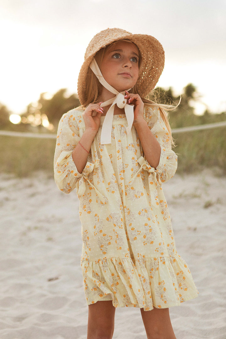 Mini Sunny Dress in Yellow Floral