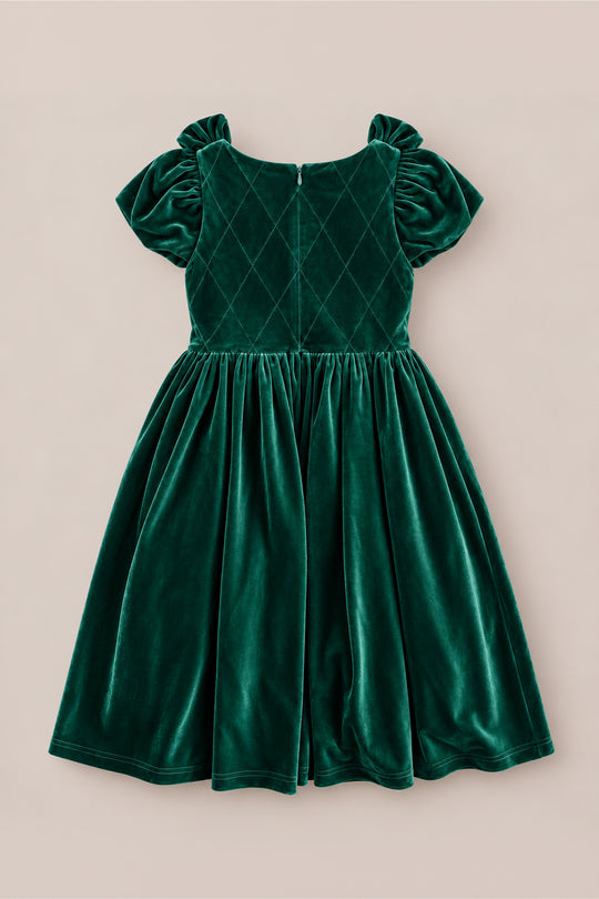 Mini Tiara Dress in Green Velvet – Ivy City Co