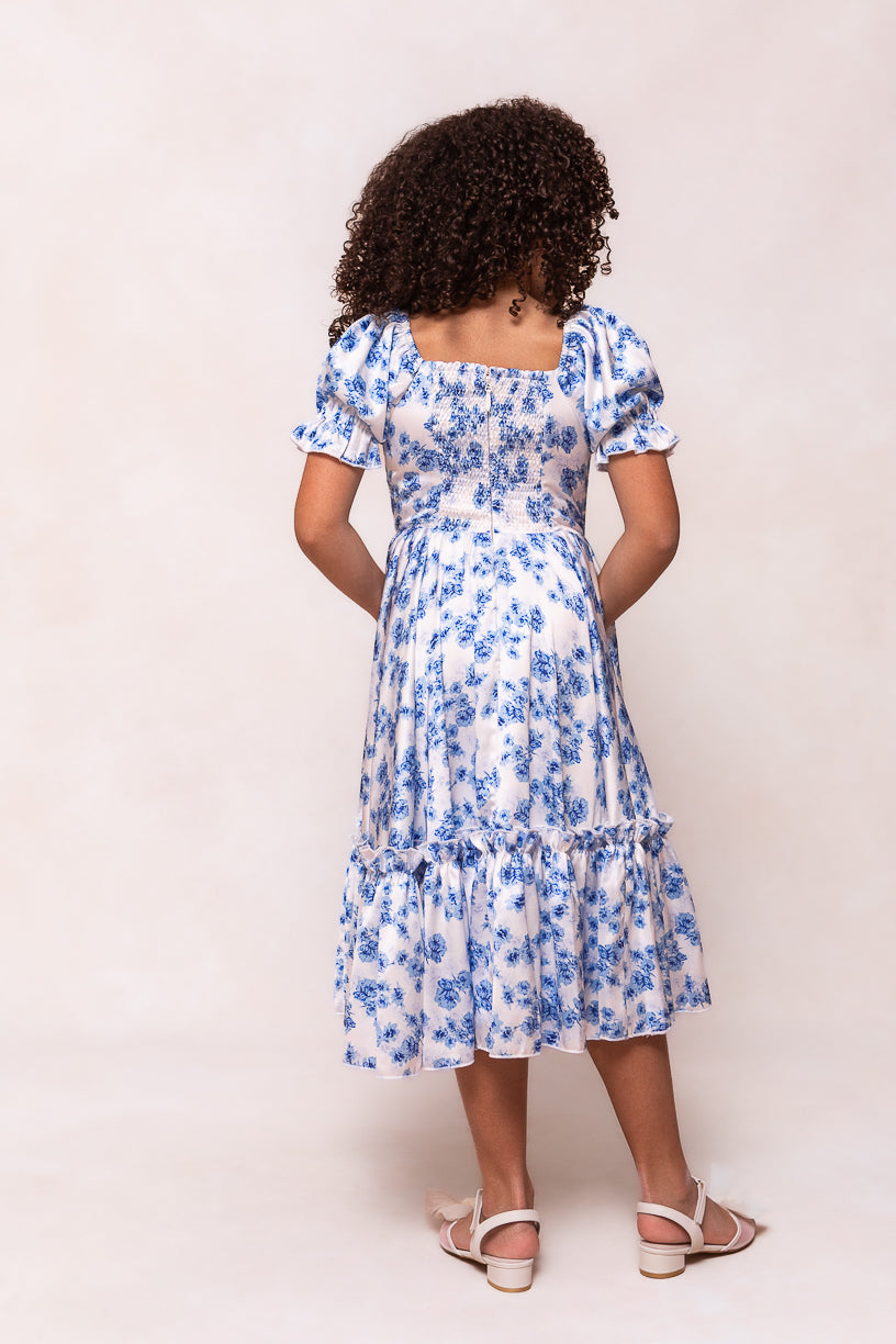 Mini Wonderland Dress in Blue Floral