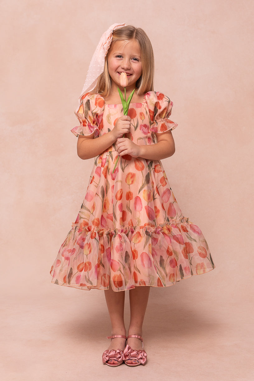 Mini Wonderland Dress in Tulips