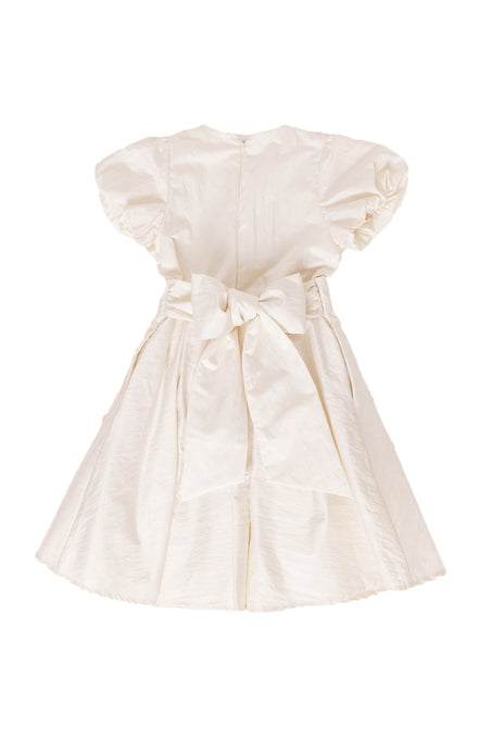 white dress against white background