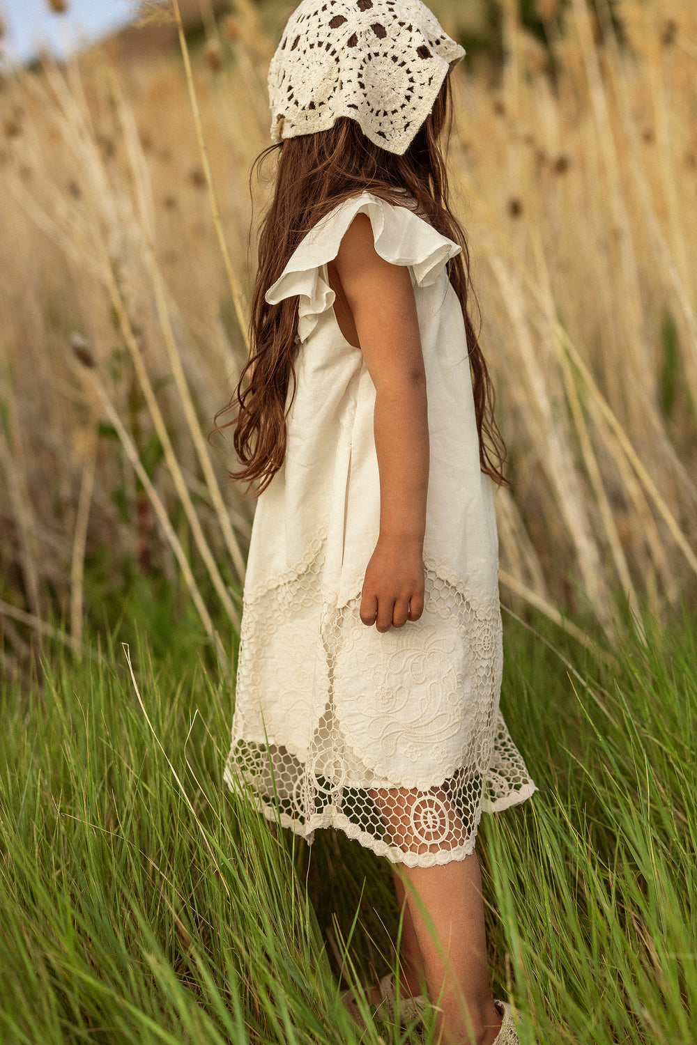 Mini Abigail Dress in Antique Ivory-3