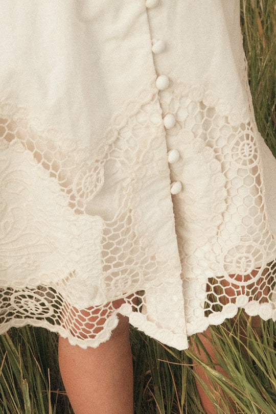 Mini Abigail Dress in Antique Ivory-4