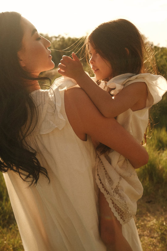 Mini Abigail Dress in Antique Ivory-5