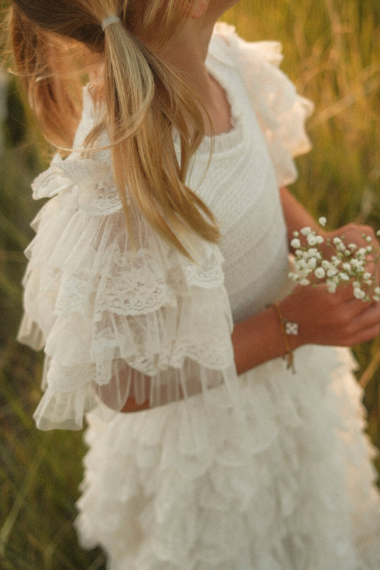Mini Cindy Dress in White-6