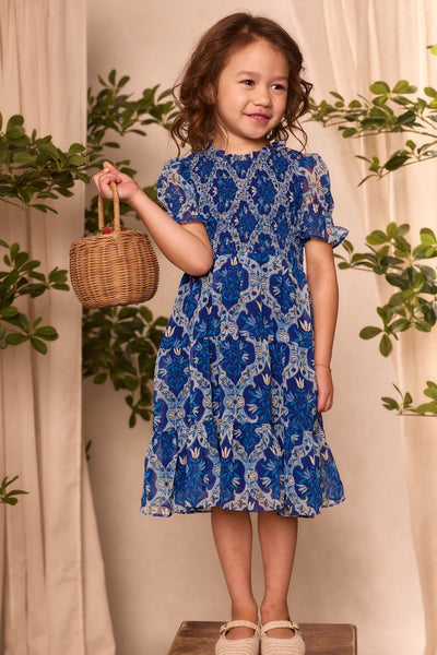 Mini Cordelia Dress in Trellis Foulard – Ivy City Co