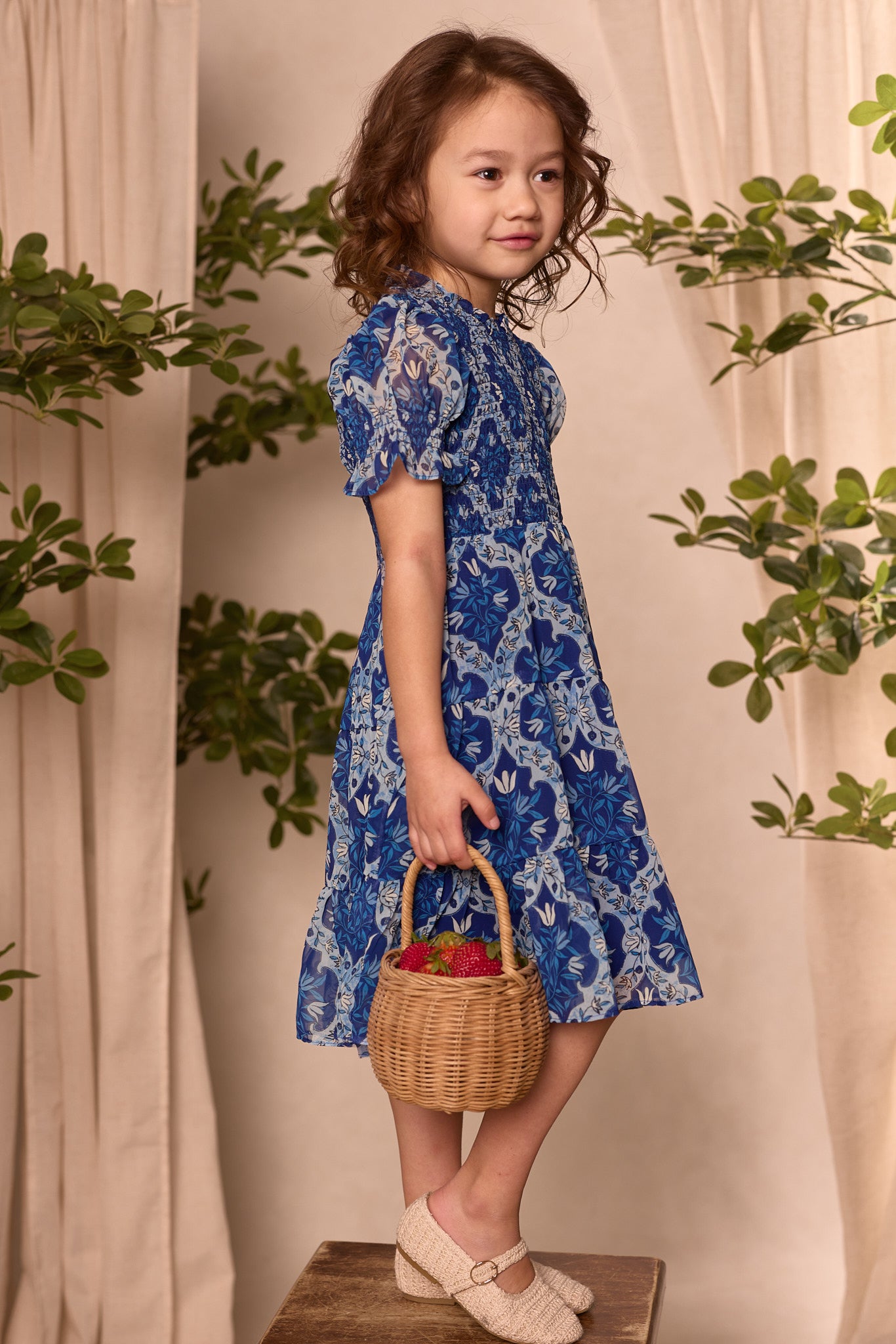 Mini Cordelia Dress in Trellis Foulard – Ivy City Co