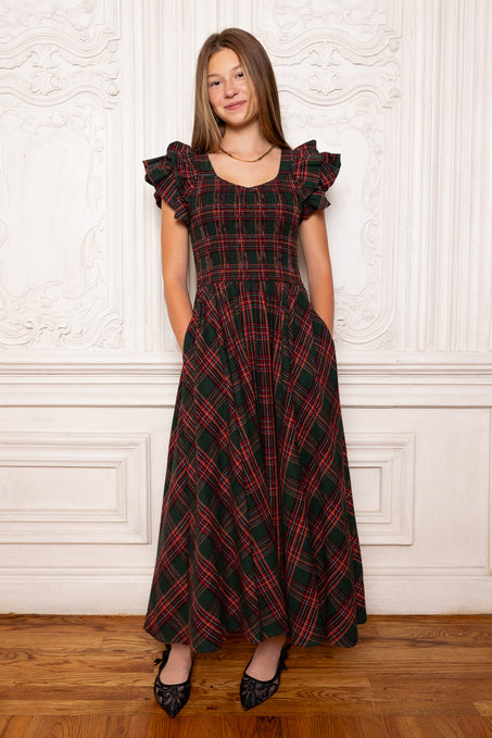 Hattie Dress in Evergreen Plaid