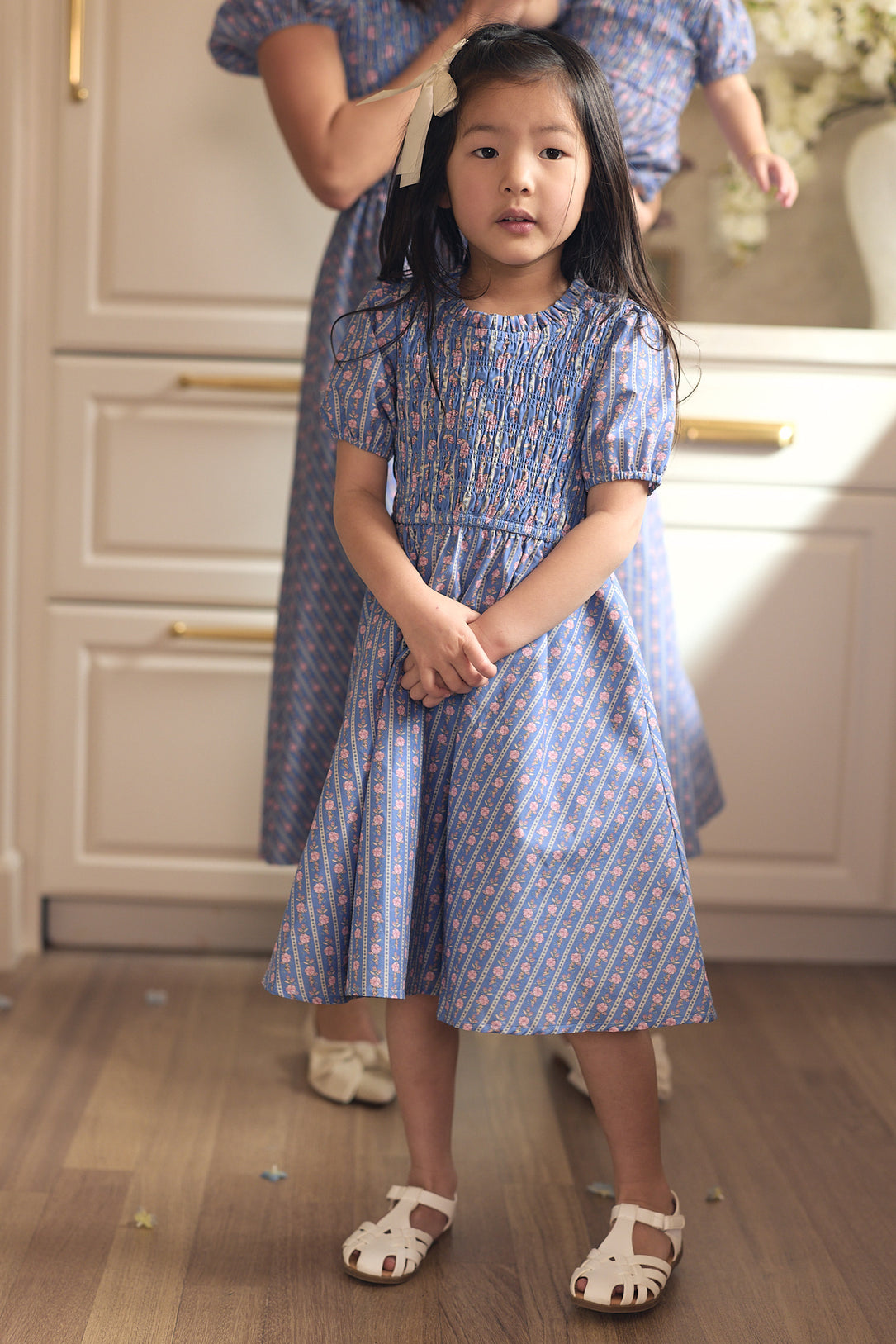 Mini Mariah Dress in Linear Print