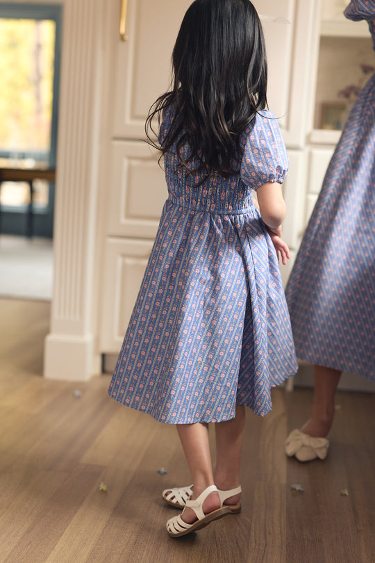 Mini Mariah Dress in Linear Print