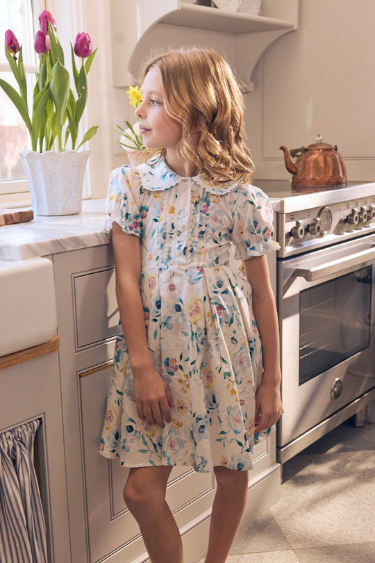 Mini Sophia Dress in Blue Bouquet 4/5 Mini Sophia Dress in Blue Bouquet 4/5