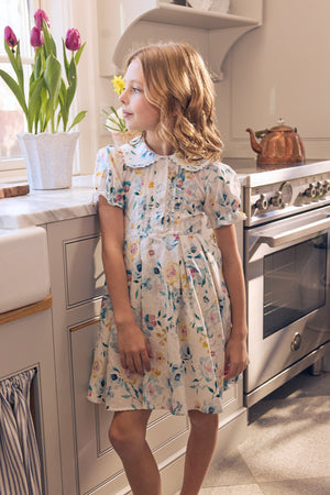 Mini Sophia Dress in Blue Bouquet