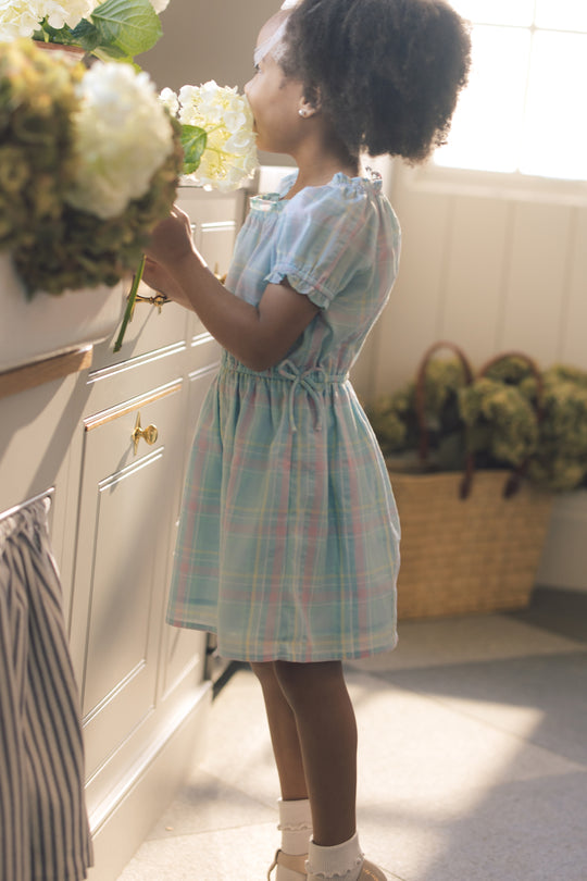 Mini Thalia Dress in Pastel Plaid
