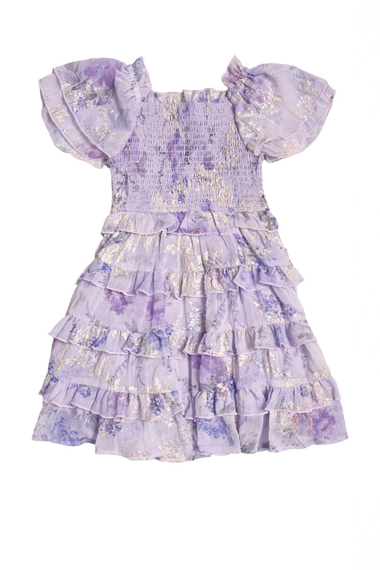 mini spring dress Mini Winnie Dress in Lavender Aquarelle Fleur 6/7