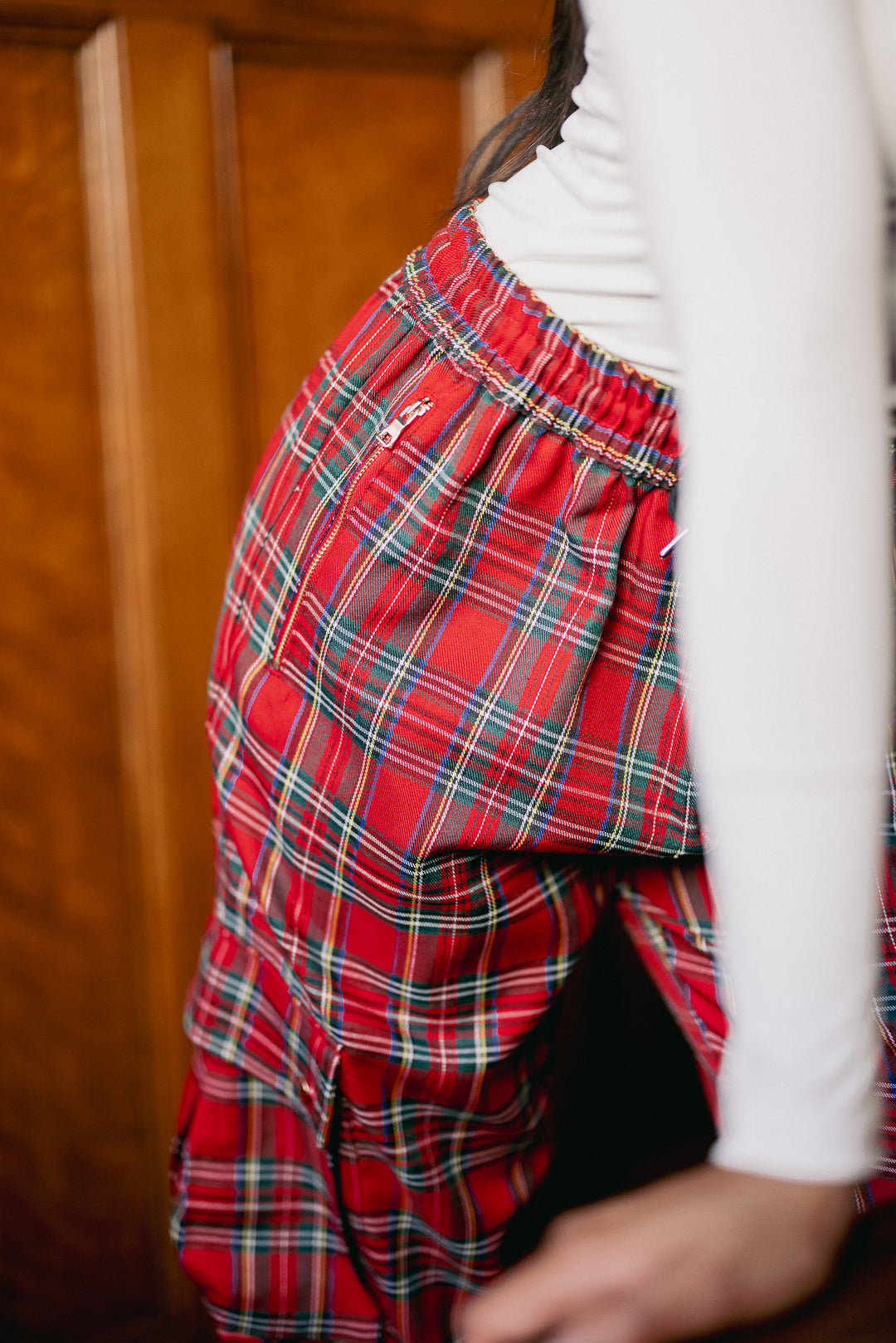 Nicole Cargo Pants in Holiday Plaid