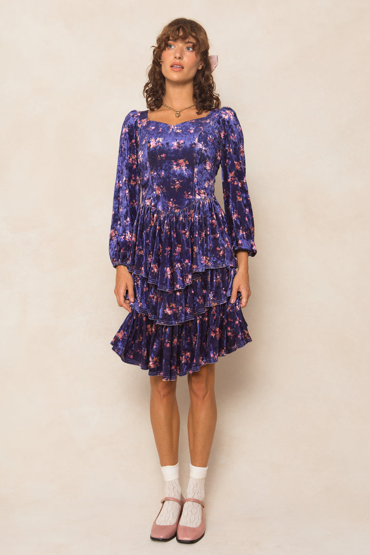 Nikki Dress in Velvet Floral