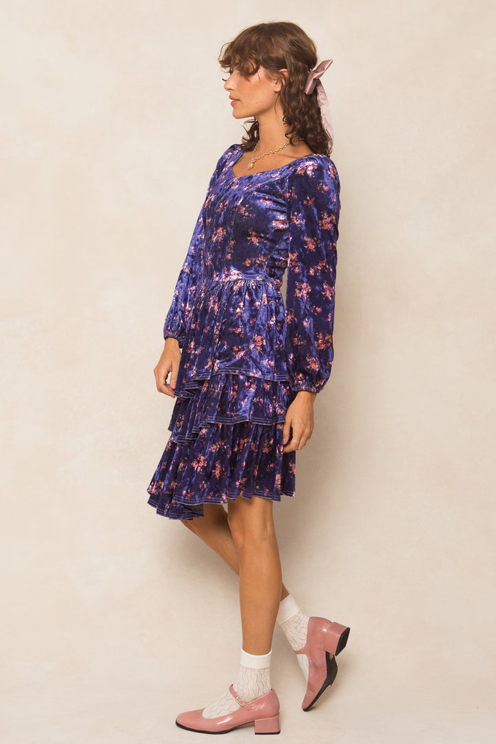 Nikki Dress in Velvet Floral - FINAL SALE