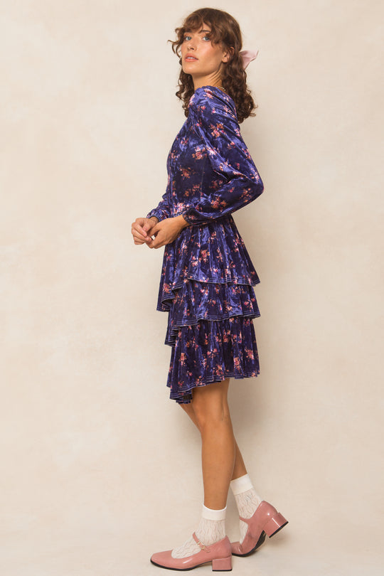 Nikki Dress in Velvet Floral
