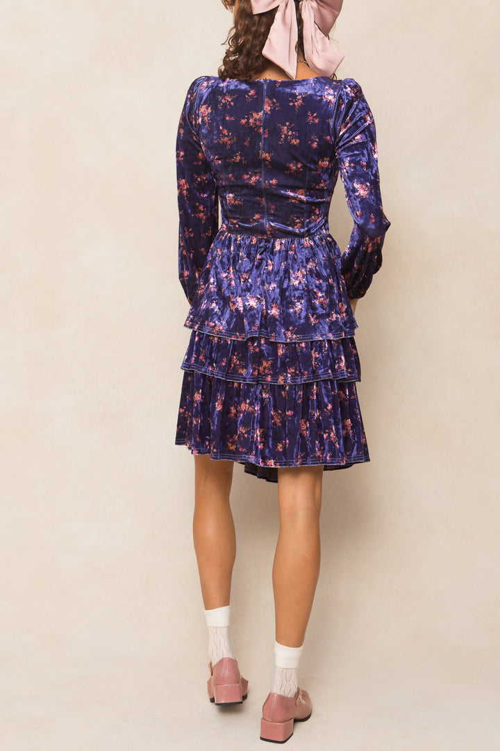 Nikki Dress in Velvet Floral - FINAL SALE