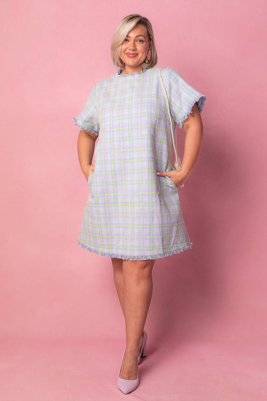 Reese Shift Dress in Periwinkle Blue