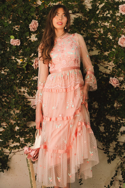 Once Upon a Spring Dress in Pink