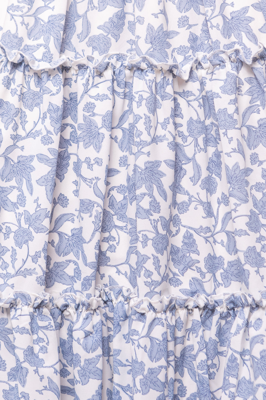 Ophelia Dress in Blue Floral Toile