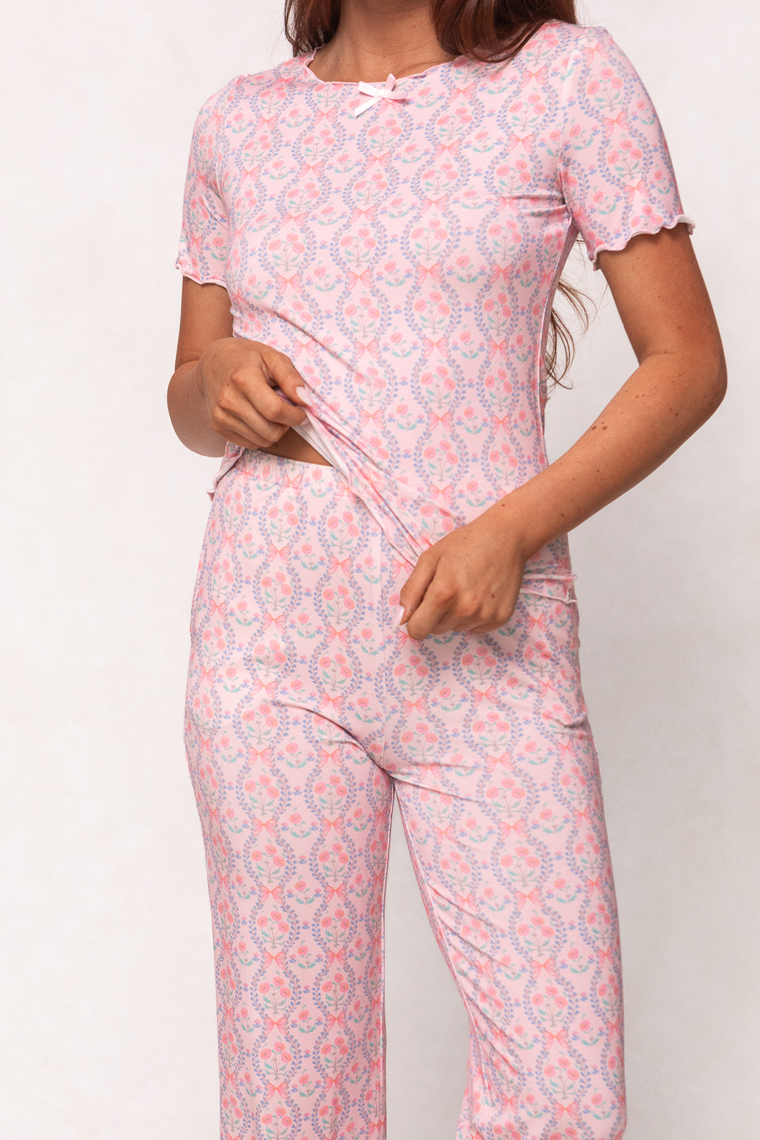 Ozzy Pajama Set in Raquel Pink Floral