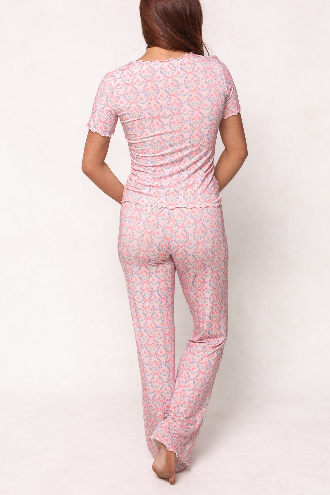 Ozzy Pajama Set in Raquel Pink Floral
