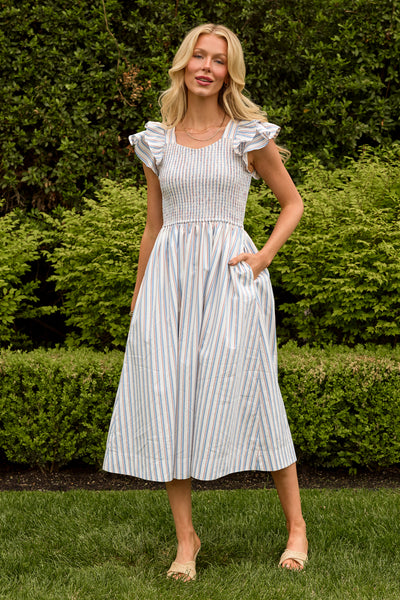 Hattie Dress in Heritage Stripe L
