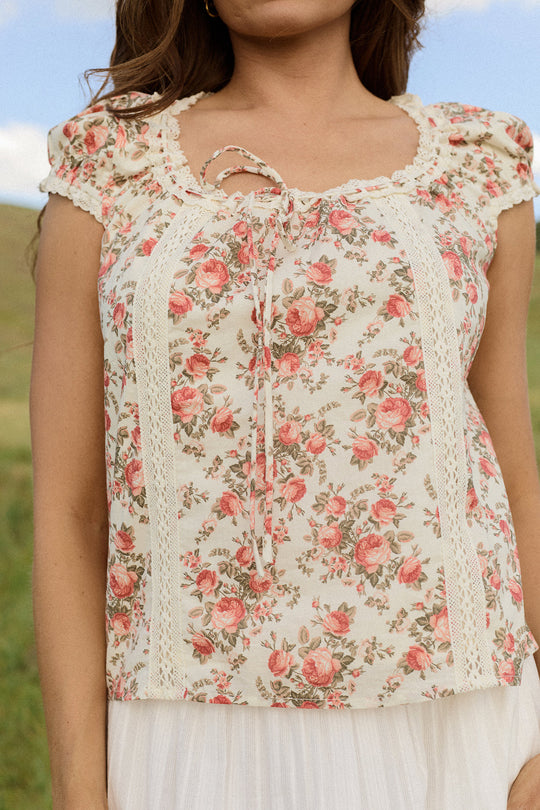 Palermo Top in Ivory Heritage Rose-6