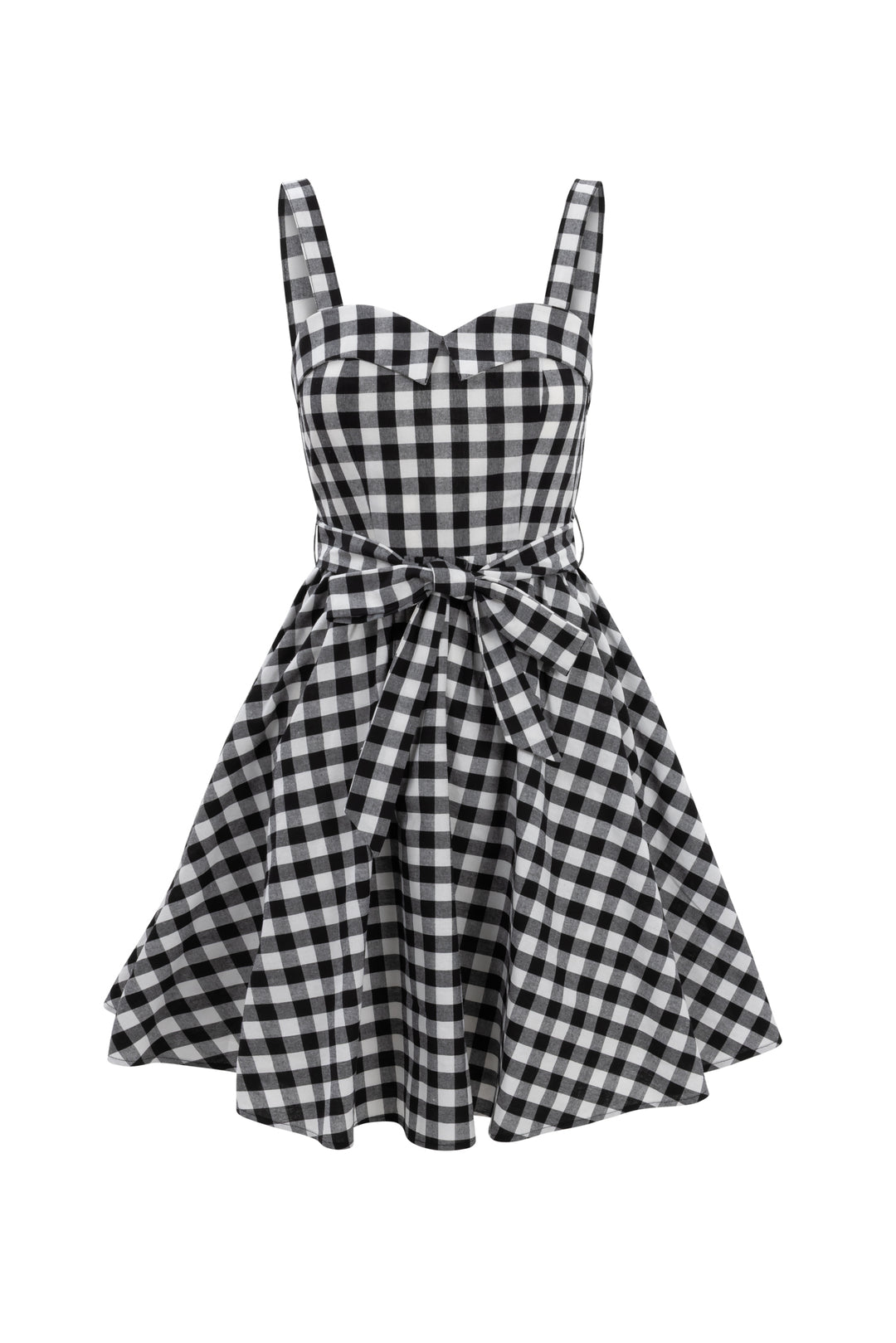 Patty Dress in Black Gingham